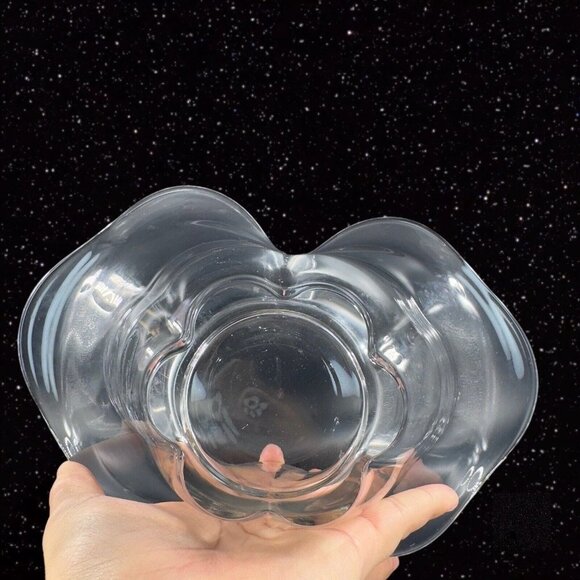 DUNCAN & MILLER Clear Canterbury Centerpiece Crimped Bowl Dish Wavy Top Vintage - Picture 4 of 16